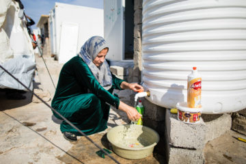 Yekta now has reliable access to water since Samaritan's Purse provided 500-liter tanks to store the precious resource. 