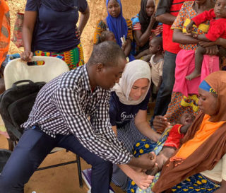 Medical teams provide measles vaccinations for people in remote areas of Niger.