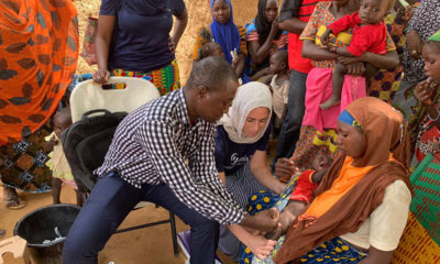 Medical teams provide measles vaccinations for people in remote areas of Niger.