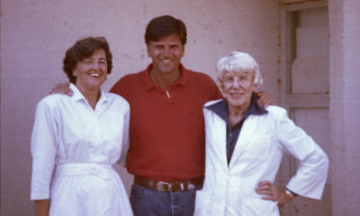 Franklin Graham with missionaries Aileen Coleman and Dr. Eleanor Soltau.