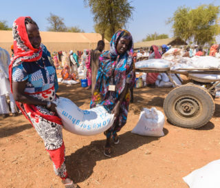 Refugee families in Maban County depend on monthly food distributions.