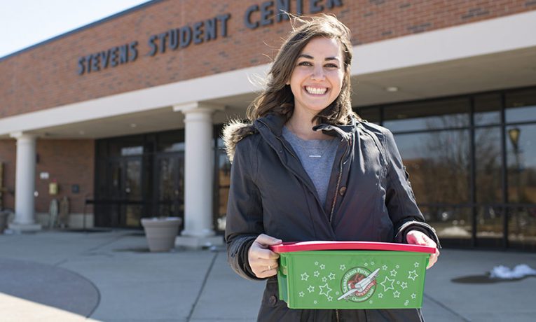 Adrienne Krater serves in student relations with Operation Christmas Child in the Dayton, Ohio, area