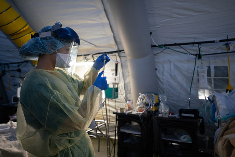 Our medical team is working around the clock to care for coronavirus patients.