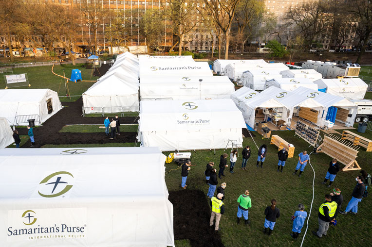 Field Hospital Receiving Patients in New York City’s Central Park
