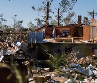 One of many homes in Laurel, Mississippi, that was destroyed after a series of Easter weekend tornadoes.
