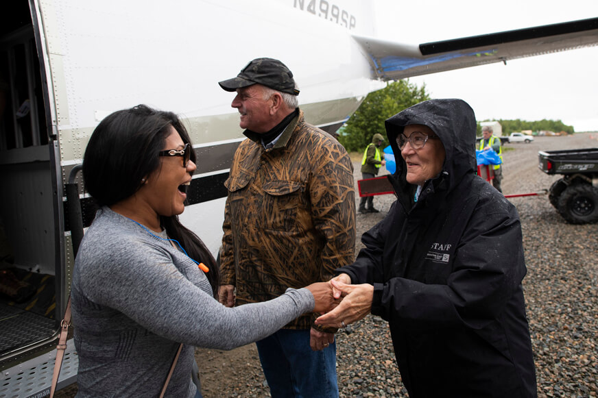Franklin and Jane Austin Graham greeted each military couple as they arrived July 5 at Samaritan Lodge Alaska for the first week of the 2020 Operation Heal Our Patriots summer season.