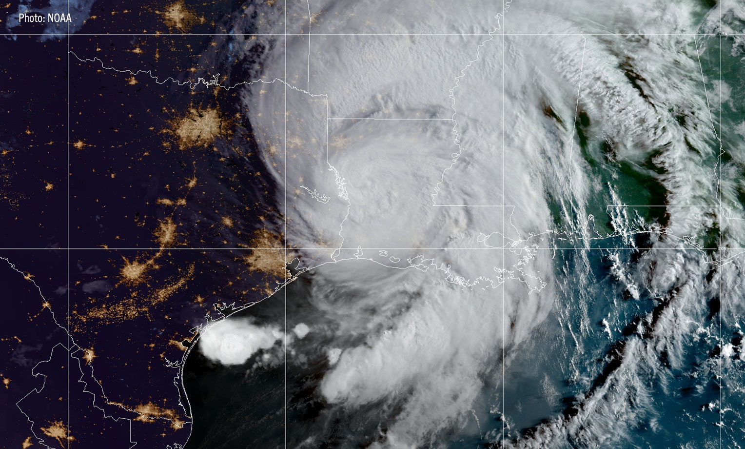 Hurricane Laura hits the Gulf Coast.