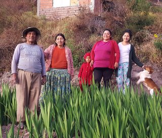 Lilian and her family in Bolivia