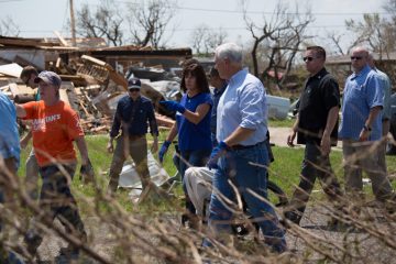 Vice President Mike Pence was among the many volunteers who worked with our disaster relief teams in Houston.