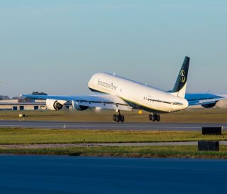 Our DC-8 aircraft departed from Greensboro, North Carolina, for Armenia.