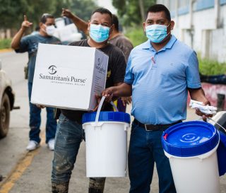 Samaritan's Purse distributed water filtration systems, emergency shelter material, and hygiene kits to area pastors to aid hurting families in their respective communities.