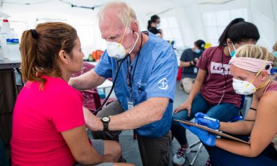 Medical teams at our Emergency Field Hospital in Honduras are serving residents such as patient Bethy who has come for a prenatal ultrasound of her third child.