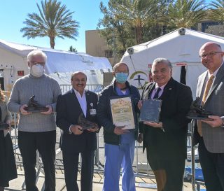 Our medical team joined hospital executives and community leaders in celebrating the work of the Emergency Field Hospital in Lancaster, California.