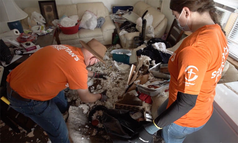 Volunteers are busy in Texas helping homeowners after winter storms. 