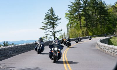 Motorcyclists ride along the Blue Ridge Parkway to support wounded military through the High Country Warrior Ride