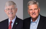 Dr. Francis Collins next to Franklin Graham