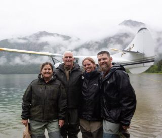 The Pences went on an expedition to the Kijik River with couples including Army Chief Warrant Officer 3 Ryan and Staci Groves.