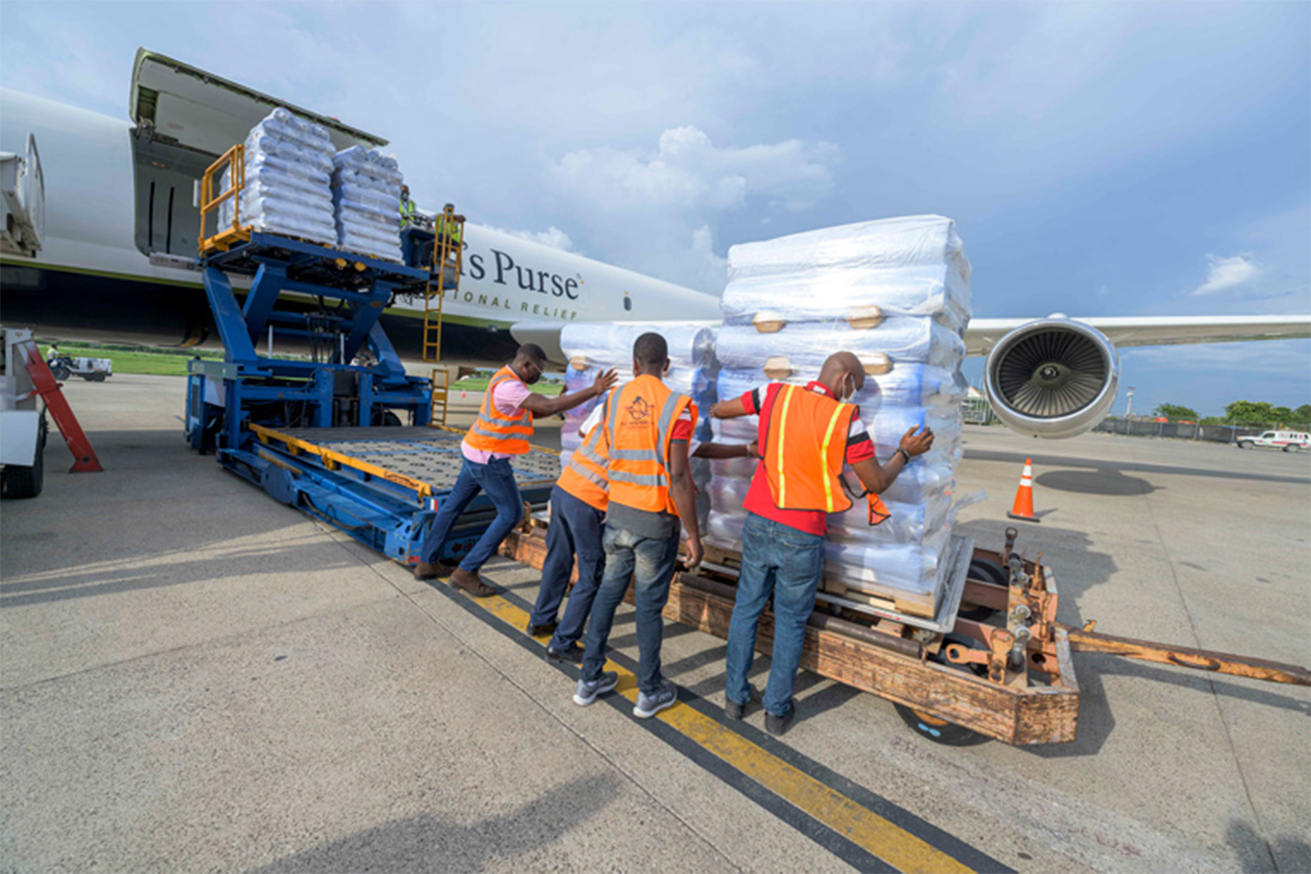 DC-8 delivers relief to southern Haiti