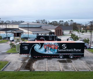 Samaritan's Purse and the Billy Graham Rapid Response Team have set up at base at Covenant Church (formerly First Baptist) in Houma, Louisiana.