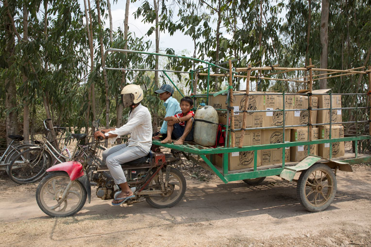 Sometimes finding the types of vehicles that can transport dozens of shoebox cartons requires as much ingenuity from our ministry partners as the journey itself. Teams use everything from farming trucks and tractors to ox carts and bicycles to transport shoeboxes.