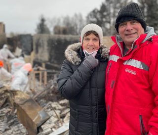 Joe y Heather Dilorio temían a qué verían después de huir del fuego Marshall en Boulder County, Colorado.