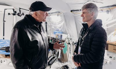 Franklin Graham meets with members of our medical team at our Emergency Field Hospital in Lviv, Ukraine.