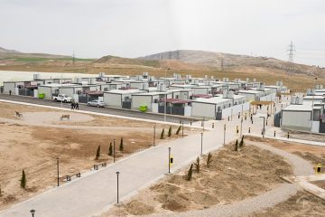 The 43-acre facility lies at the base of the Kurdish mountains and includes housing and greenhouses for 75 families.