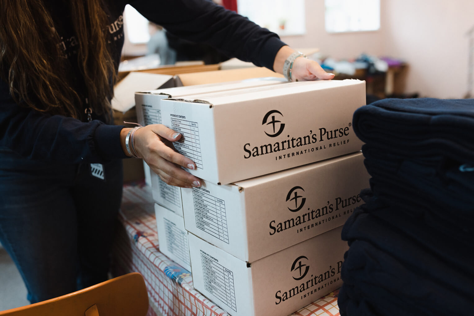 Samaritan's Purse staff, in partnership with local churches in Ukraine, are distributing food, hygiene, kits, clothing, and other items desperately needed by those fleeing violence in Ukraine.