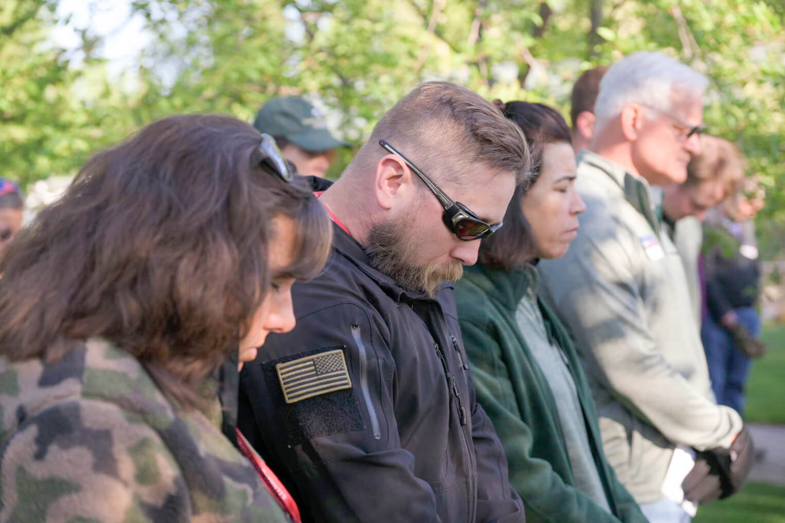 Couples were led by chaplains in a special Memorial Day remembrance service at Samaritan Lodge.