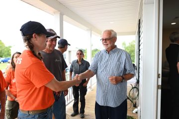 Tom Woodward was thankful for Samaritan's Purse volunteers who helped build his new home. 