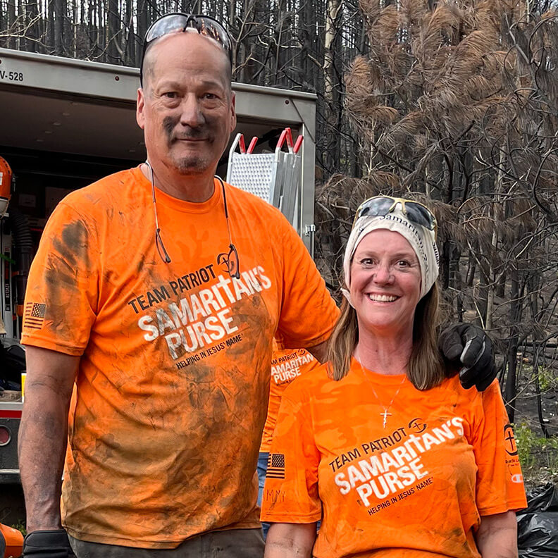 Brad and Tammy served together with Team Patriot in Mora, New Mexico, after wildfires ravaged the area.