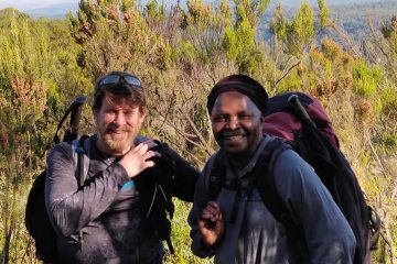 Matt and his senior guide, Meckson, hiked Kilimanjaro. Meckson, a bivocational pastor himself, was quite familiar with Samaritan's Purse, including Operation Christmas Child.
