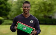 Edouard with Operation Christmas Child shoebox
