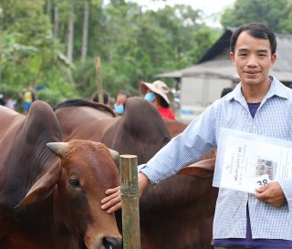 Our project is helping Chua learn about cattle raising so that he can better support his family.