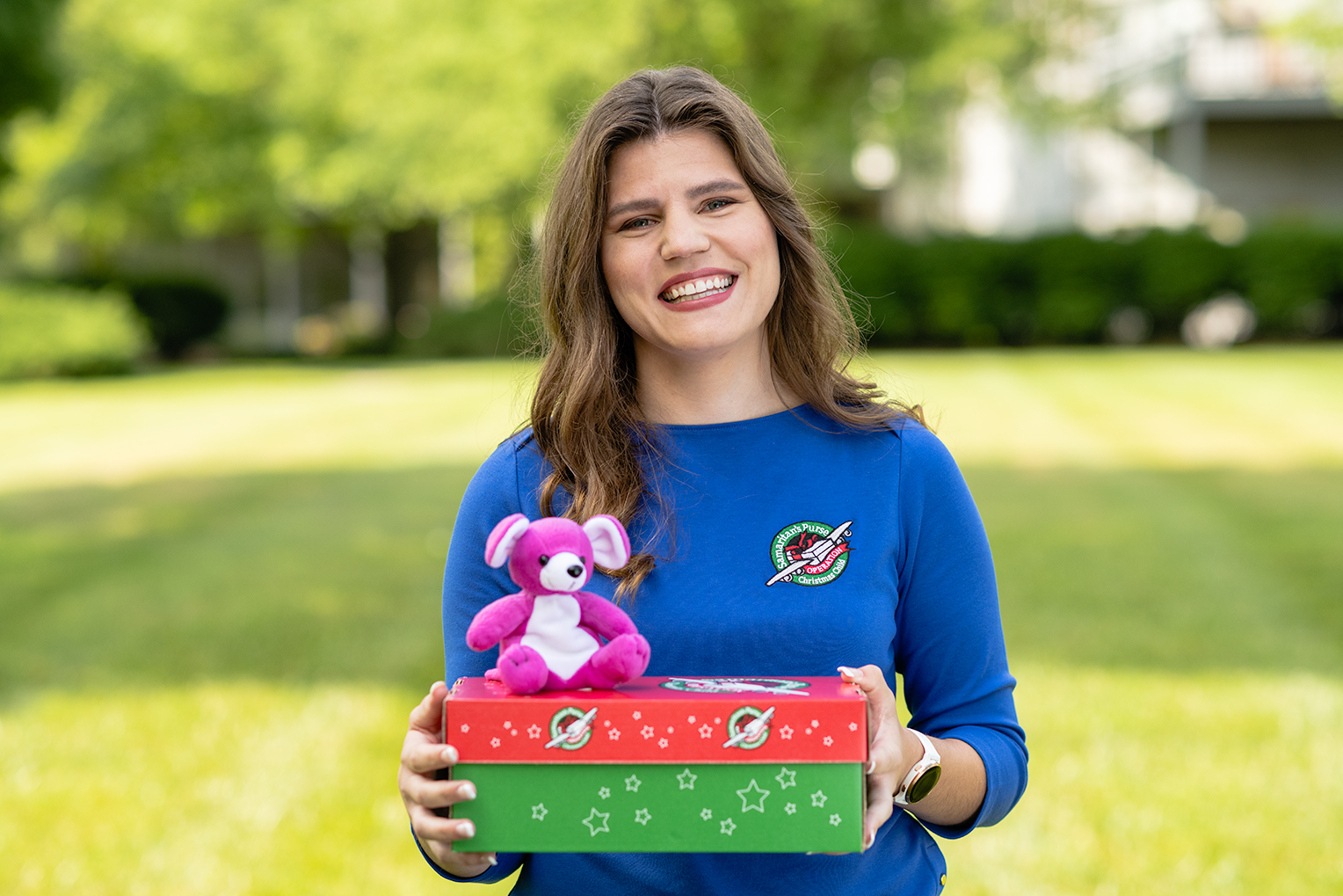 Elizabeth and a Stuffed Animal