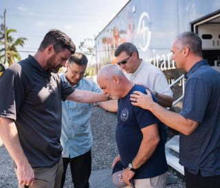 Edward Graham and other Samaritan's Purse leadership met with homeowners, volunteers, and pastors in southwest Florida.