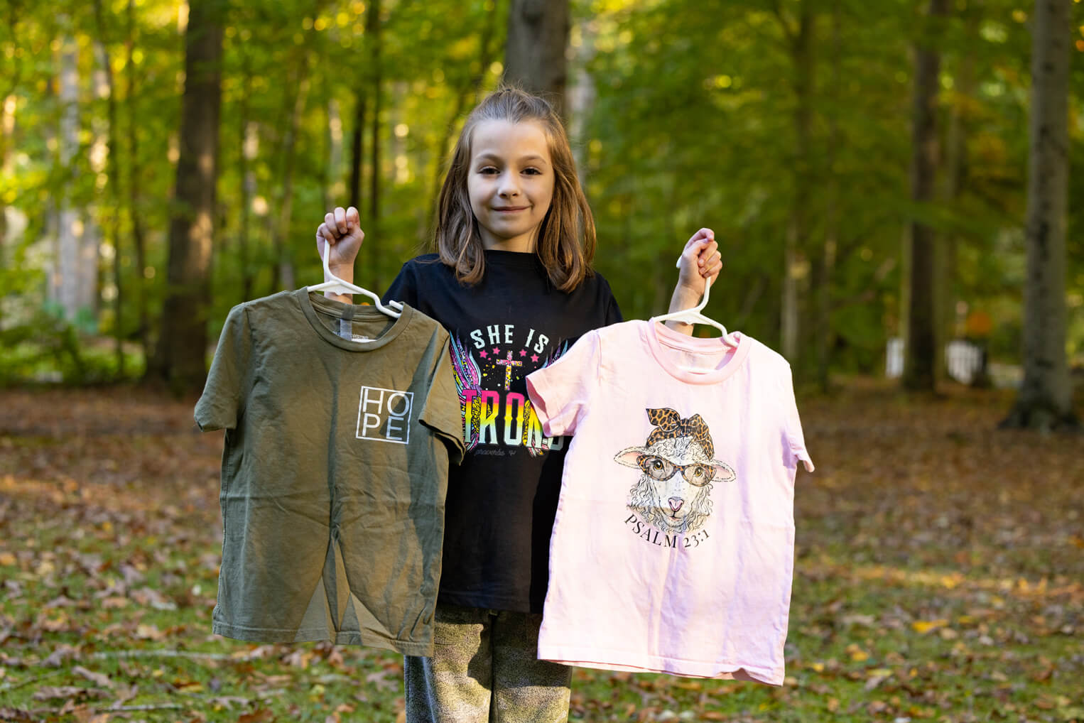 She created T-shirts for sale to help purchase special "wow" items and other quality gifts for children.