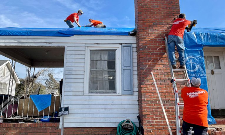 Our teams are tarping roofs and cleaning up yards in Alabama and Georgia.