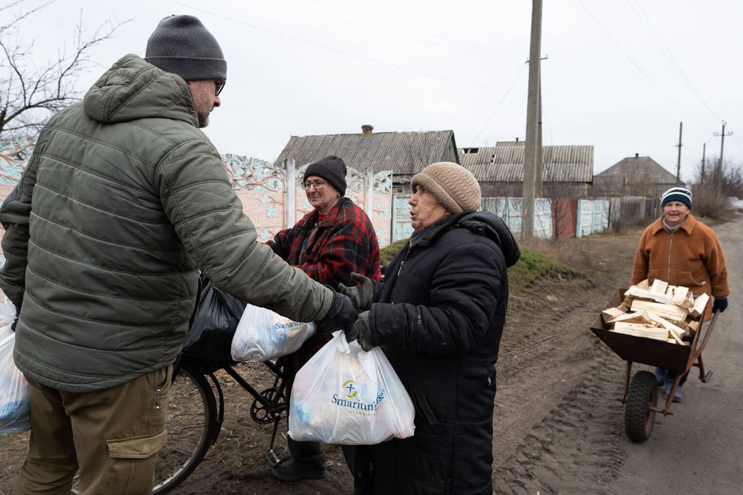 Samaritan's Purse is providing food to those in need here in eastern Ukraine.