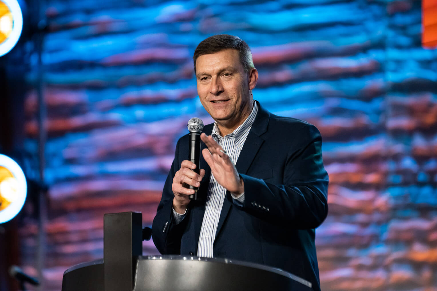 Luther Harrison, vice president of North American Ministries for Samaritan's Purse, encouraged attendees to share the Gospel of Jesus Christ without fear or compromise.