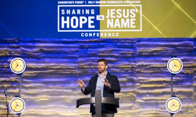 Edward Graham shares with attendees at the Sharing Hope in Jesus' Name conference.