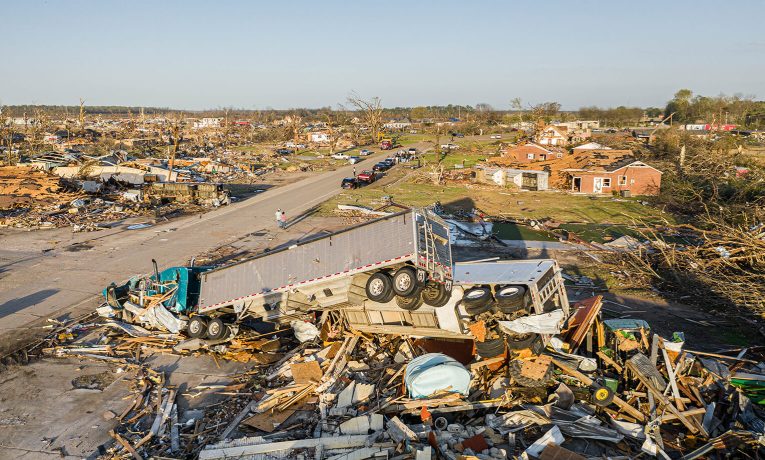 Deadly storms, spawning tornadoes, in the night-time hours of March 25 carved a path of destruction across the Magnolia State.