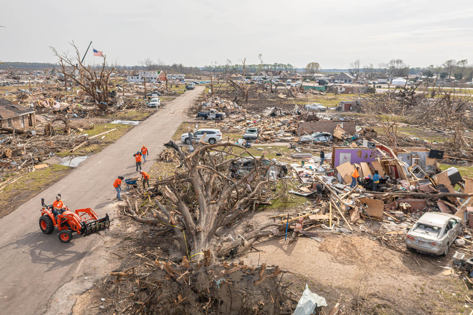 The tornado that hit Rolling Fork left behind an incredible trail of destruction.