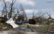 Destruction in the Little Rock area after tornadoes