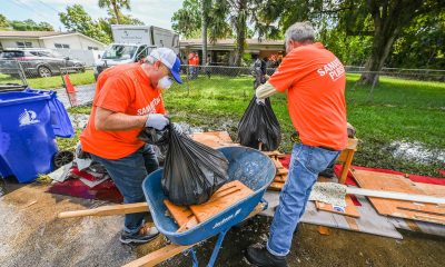 Volunteers started work this week in flooded parts of Broward County, Florida.