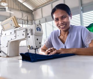 After receiving training on proper sewing and business practices, Sokun is now able to provide critical income for her family.