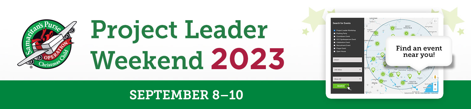 Project Leader Weekend 2023 September 8-10 Find an Event Near You