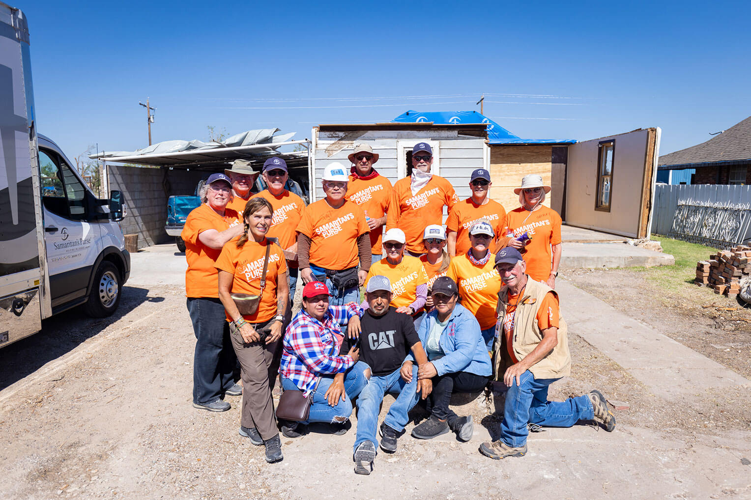 Samaritan's Purse volunteers served as the hands and feet of Jesus at the Ramirez house in Perryton, Texas. 