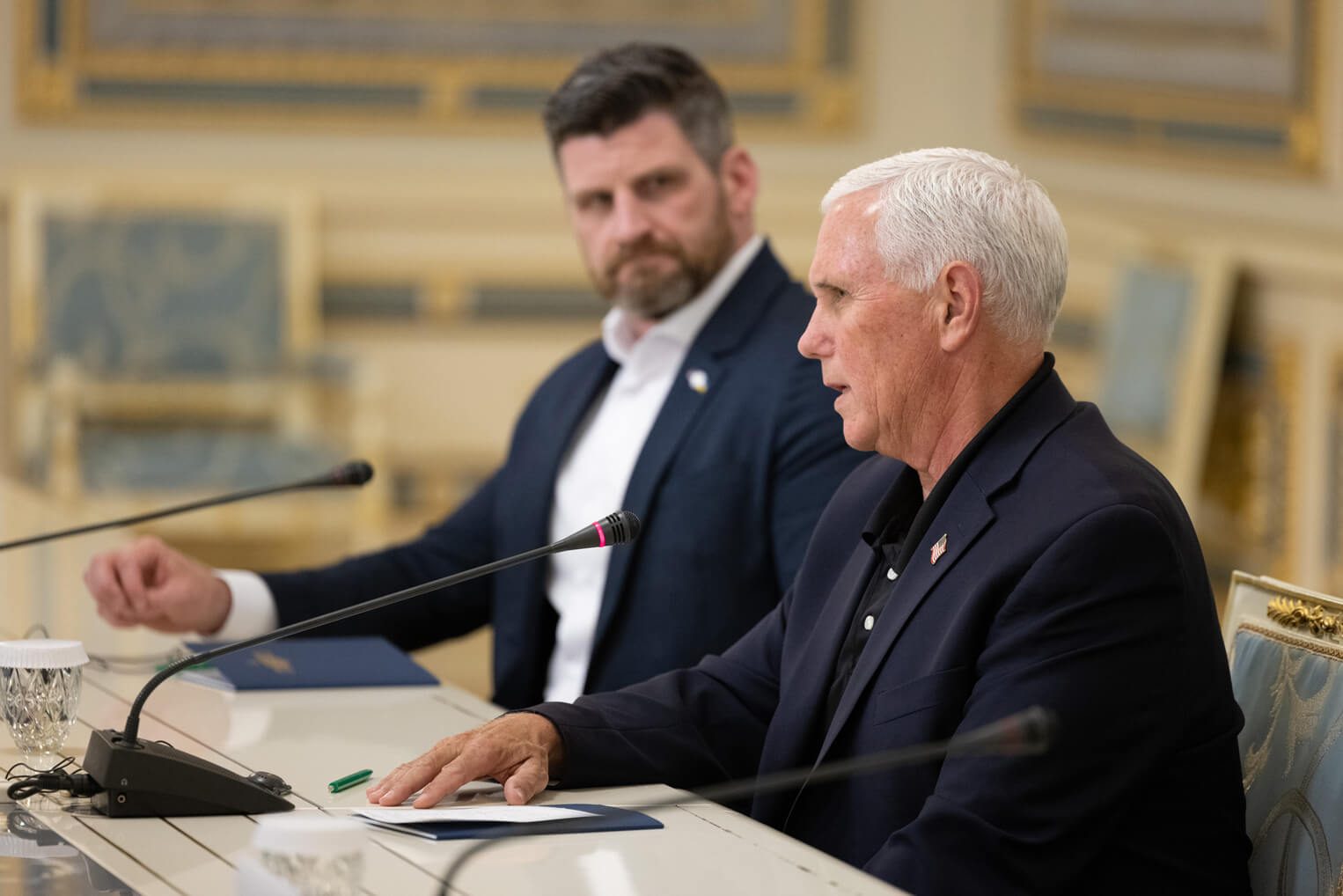 Pence and Graham at a meeting with Zelenskyy