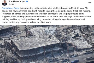 Franklin Graham's Facebook post from 8-11 (see quote in story)